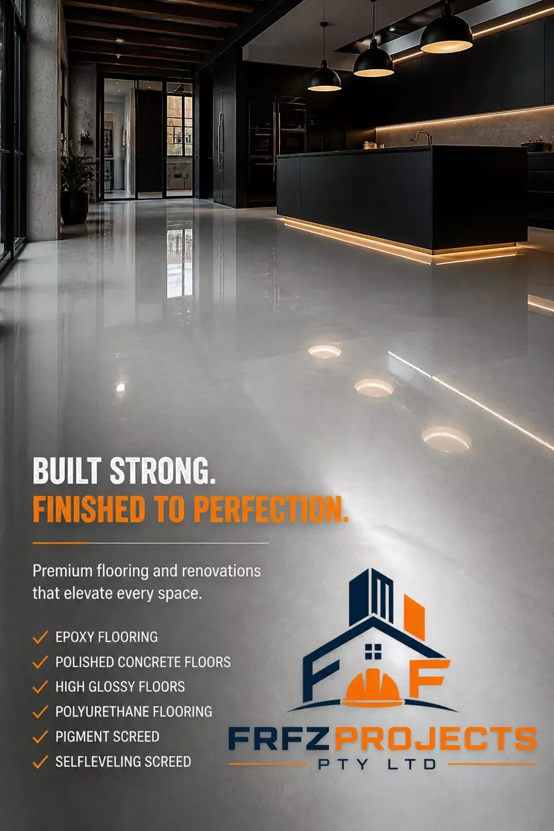 FRFZPROJECTS promotional material with glossy reflective floor