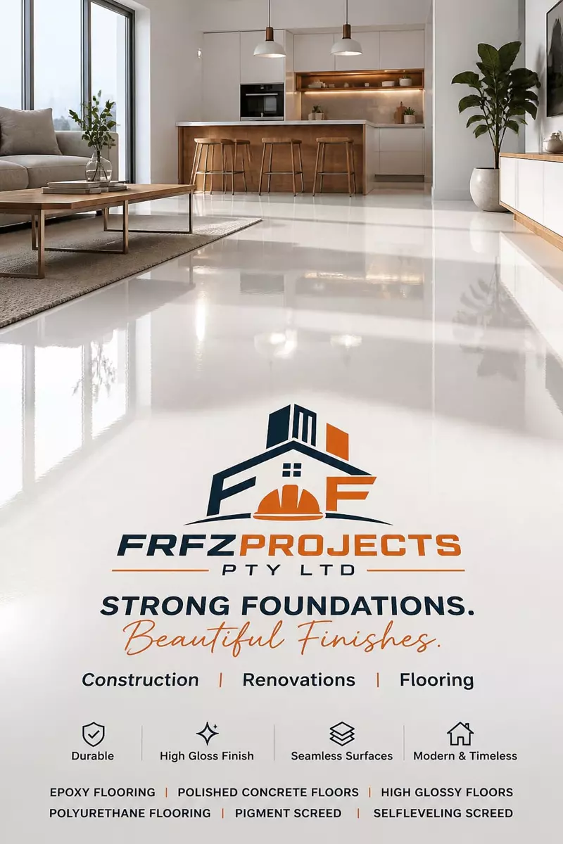 FRFZPROJECTS promotional layout with upscale interior